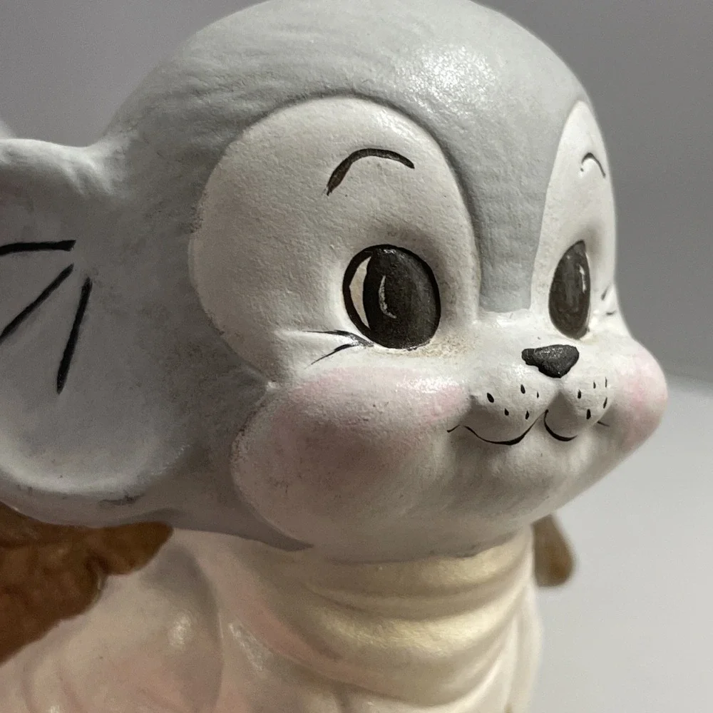 Kissing Mice Angels Handpainted Ceramic‎ Figurines 5